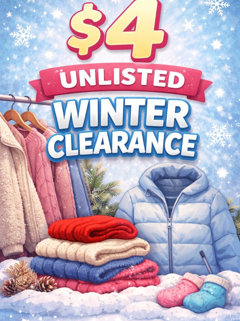 $4 Unlisted Winter Clearance!